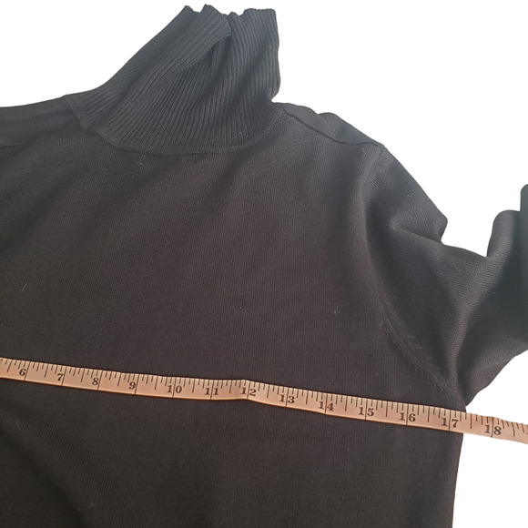 Retrology‎ Black Turtleneck Sweater Long Sleeve Pull On Size PM - Picture 6 of 11